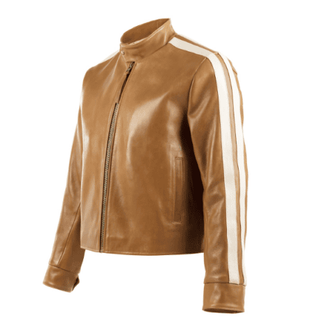 Chapal English Leather Jacket Brown