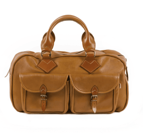 Glazed Leather Travel Bag