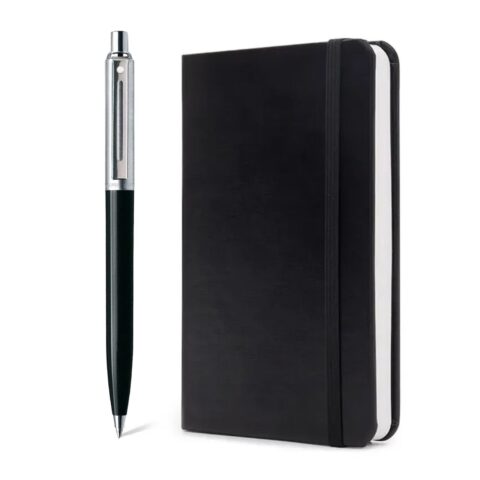 Sheaffer Giftset Sentinel Black 321 Ballpoint Pen And Medium Note